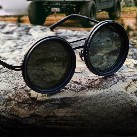 SolJust™ - Håndlavede solbriller med justerbar lysreduktion og UV-beskyttelse!