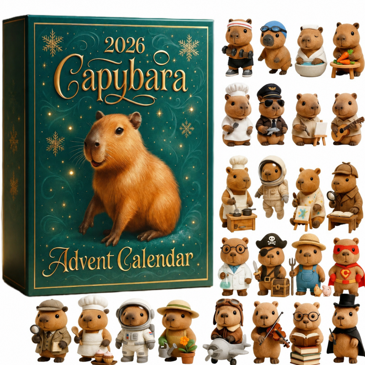CapybaraTime™ - 24 dage med capybara figurer