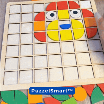 PuzzelSmart™ - Sjovt og lærerigt mosaikpuslespil til nysgerrige børn!
