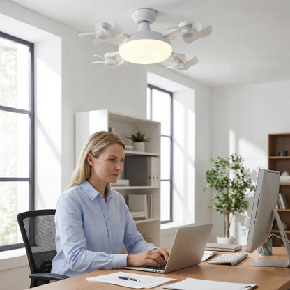 AirGlow™ - Køl dit rum ned med stil — LED-loft ventilator med fjernbetjening!
