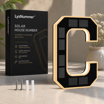 LysNummer™ - Smart og stilrent husnummer med solcelledrift!