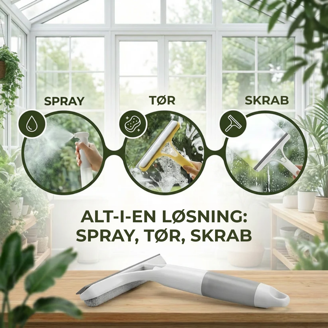 RudeKlar™ – Effektiv 3-i-1 rengøring til dine ruder