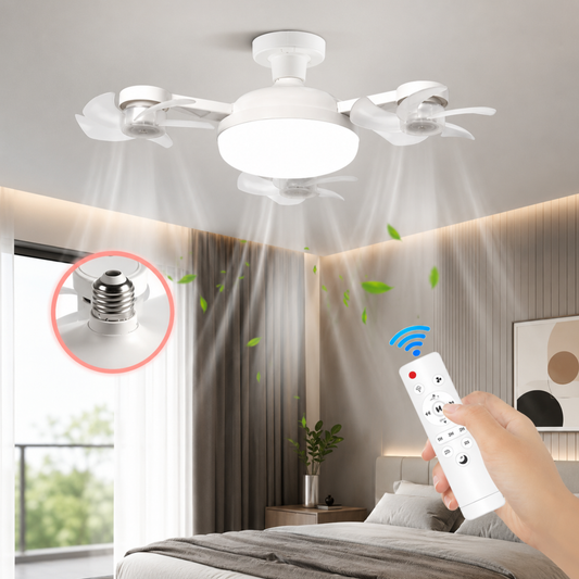 AirGlow™ - Køl dit rum ned med stil — LED-loft ventilator med fjernbetjening!