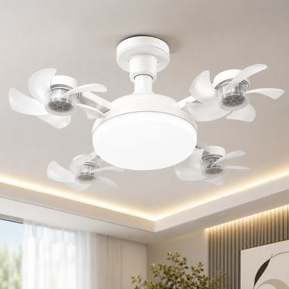 AirGlow™ - Køl dit rum ned med stil — LED-loft ventilator med fjernbetjening!
