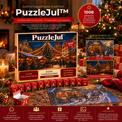 PuzzleJul™ - Tæl ned til jul med et nyt puslespilsstykke hver dag!