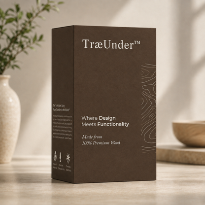 TræUnder™ - Naturlig og elegant grydeholder i massivt valnødetræ!