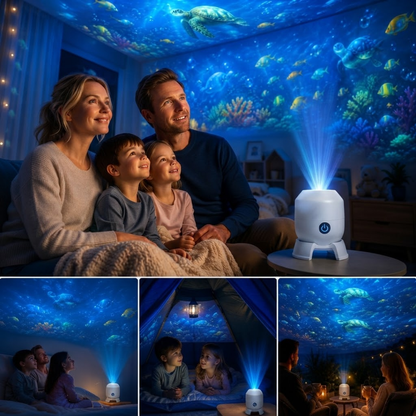 OceanGlow™ - Rotererende LED-lys der forvandler dit rum til et hav!