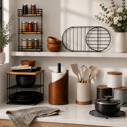 ValnødRul™ - Elegant køkkenrulleholder i smukt valnødetræ!