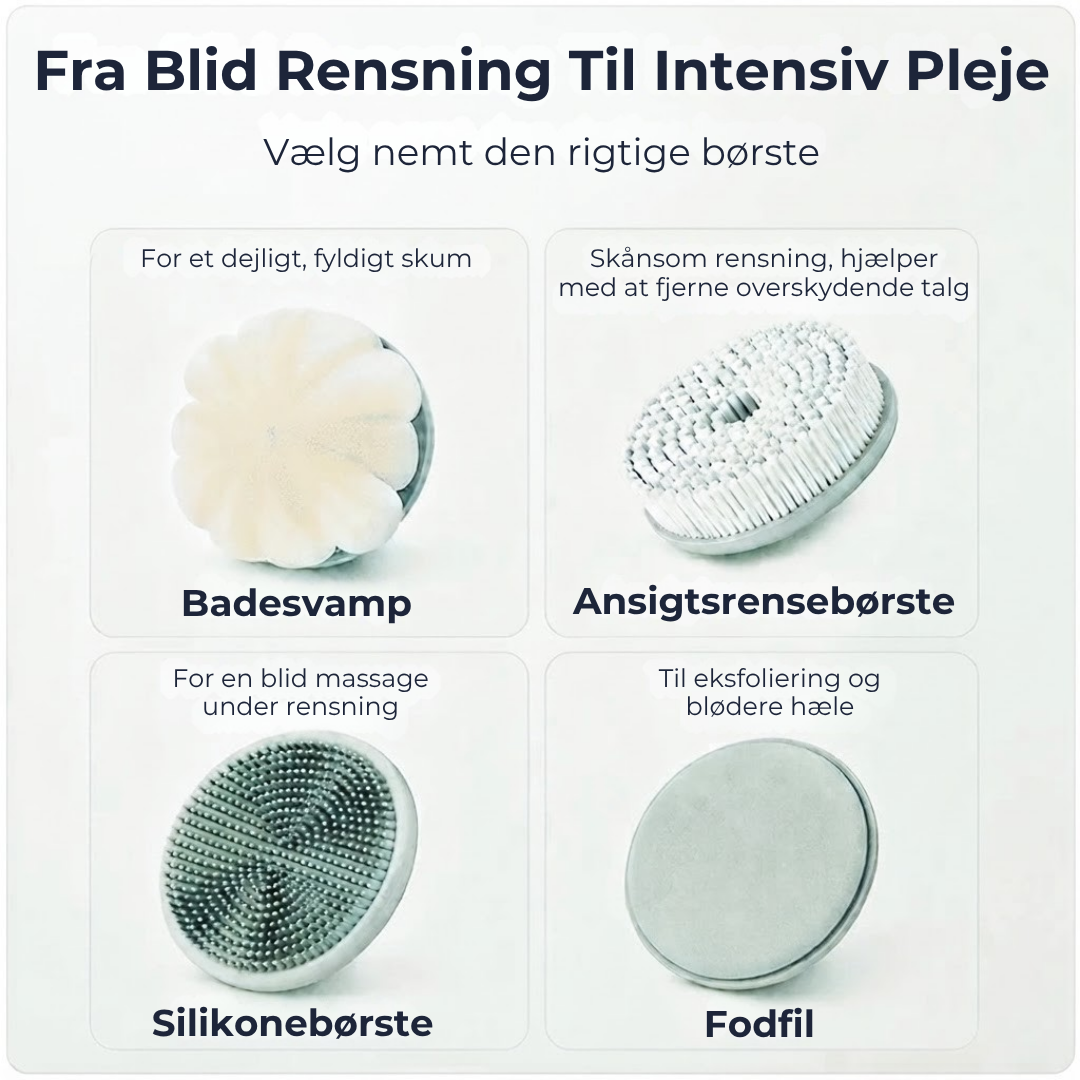 RygSkrub™ - Nå alle svære steder på ryggen — med elektrisk børsteskrub!