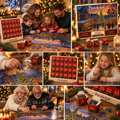 PuzzleJul™ - Tæl ned til jul med et nyt puslespilsstykke hver dag!