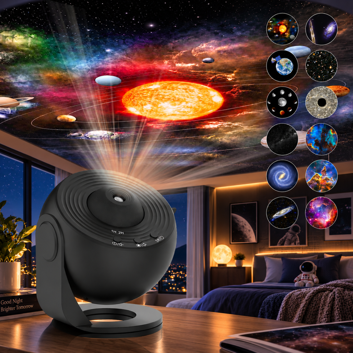 GalaxyLys™ - Unik stemning med bølgende stjerner og farver på loft og vægge!