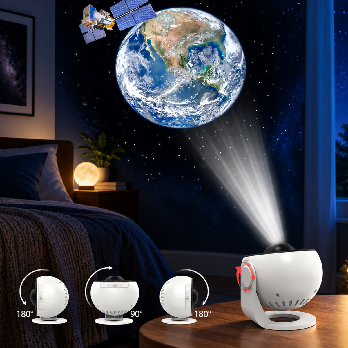 GalaxyLys™ - Unik stemning med bølgende stjerner og farver på loft og vægge!