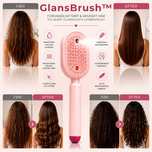 GlansBrush™ - Sig farvel til frizz og goddag til blødt og glansfuldt hår!