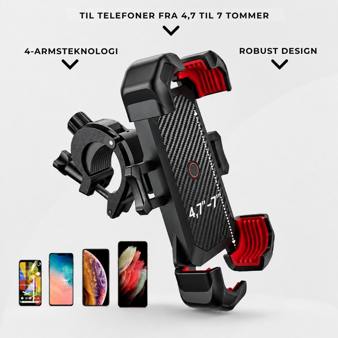 CykelHold™ - Hold din telefon stabil på cyklen — uanset underlag!