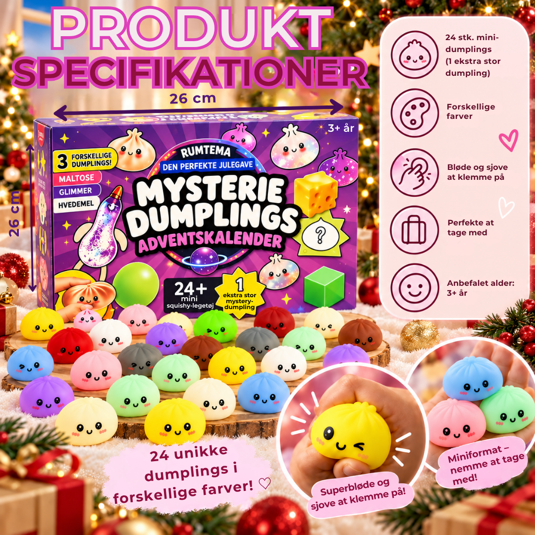 JuleSquish™ - 24 dage med bløde og søde squish-overraskelser til børn!