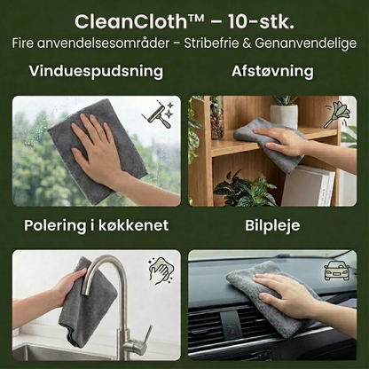 CleanCloth™ - Stribefri rengøring med genanvendelige mikrofiberklude!