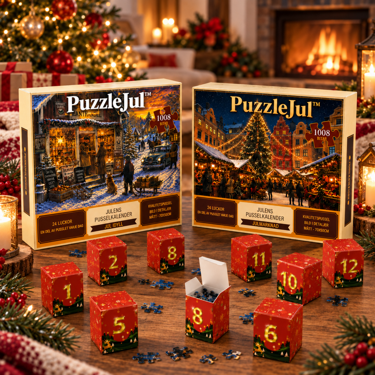 PuzzleJul™ - Tæl ned til jul med et nyt puslespilsstykke hver dag!