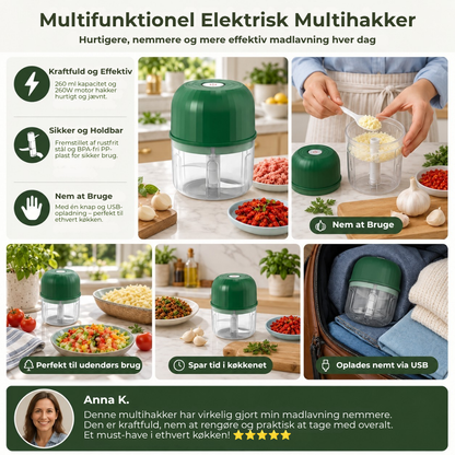 QuickHak™ - Spar tid i køkkenet med den ultimative elektriske multihakker!