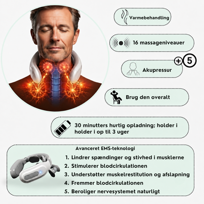 VarmNak™ - Dyb afslapning med varme til nakke og skuldre!