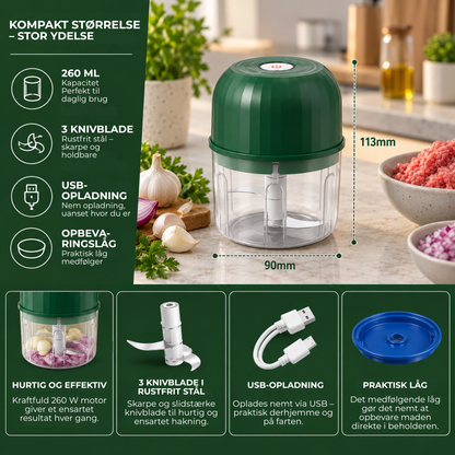 QuickHak™ - Spar tid i køkkenet med den ultimative elektriske multihakker!