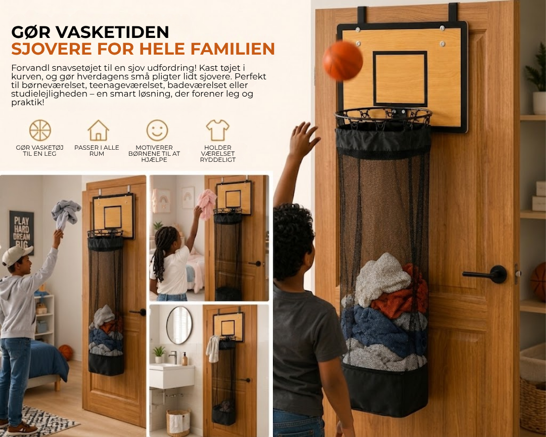 SkorVask™ - Gør vasketøj til en leg — smid tøjet i kurven!