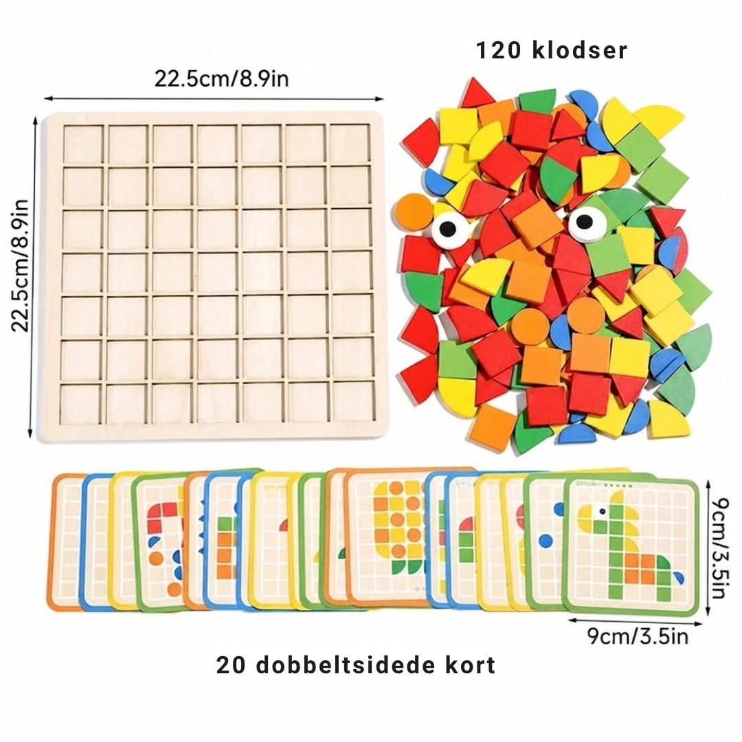 PuzzelSmart™ - Sjovt og lærerigt mosaikpuslespil til nysgerrige børn!
