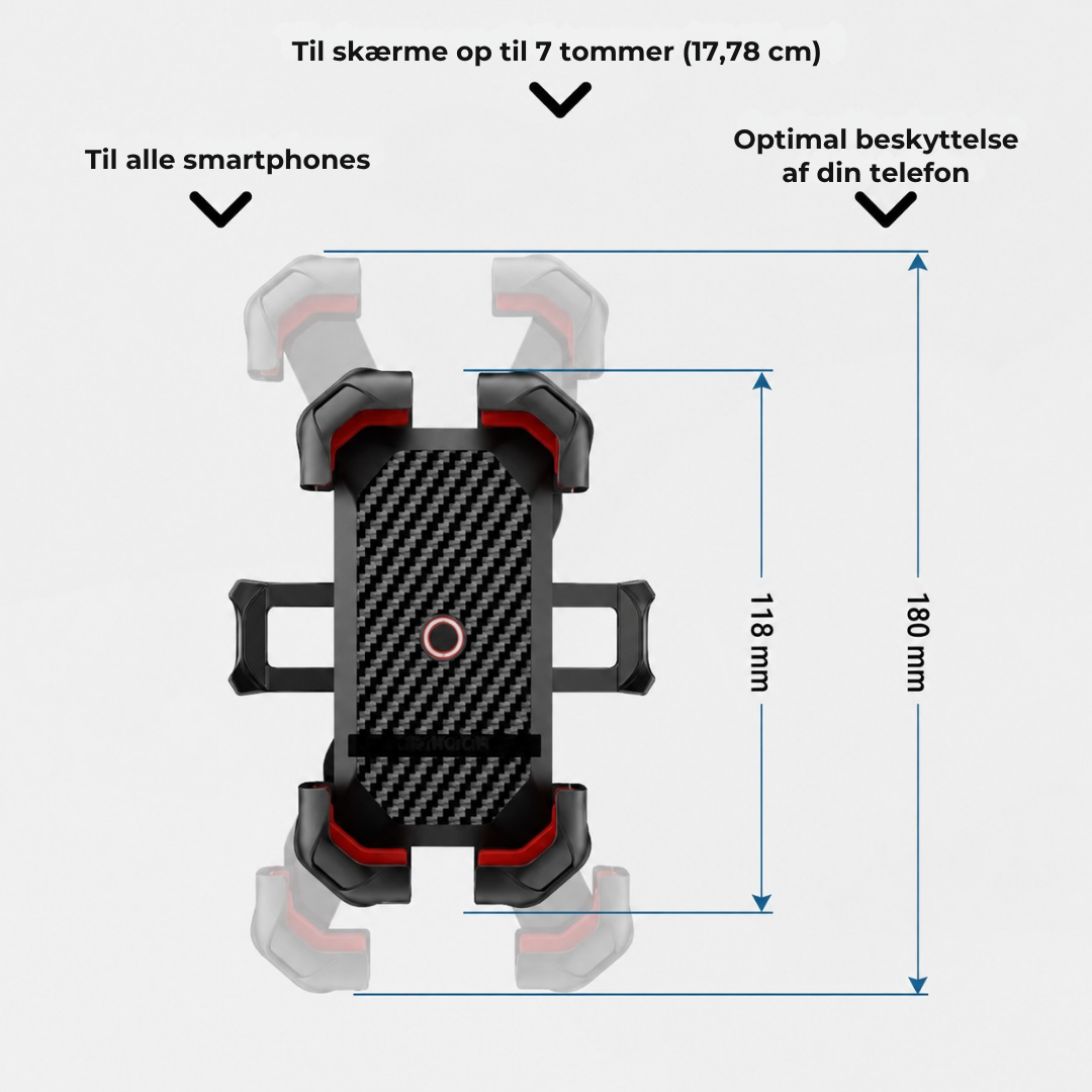 CykelHold™ - Hold din telefon stabil på cyklen — uanset underlag!