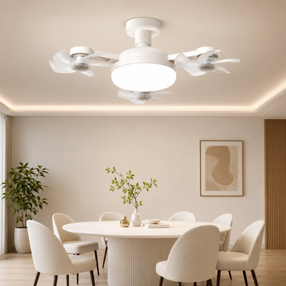 AirGlow™ - Køl dit rum ned med stil — LED-loft ventilator med fjernbetjening!