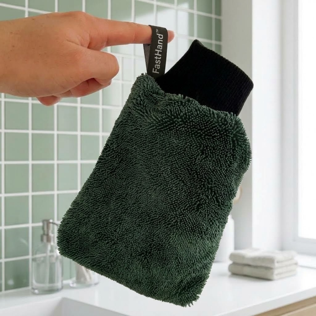 FastHand™ - Bløde, sugende og hurtigtørrende handsker til køkken og bad!
