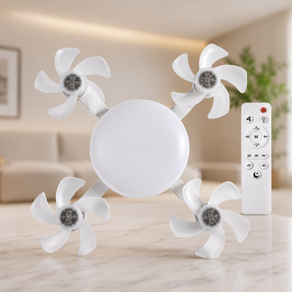 AirGlow™ - Køl dit rum ned med stil — LED-loft ventilator med fjernbetjening!