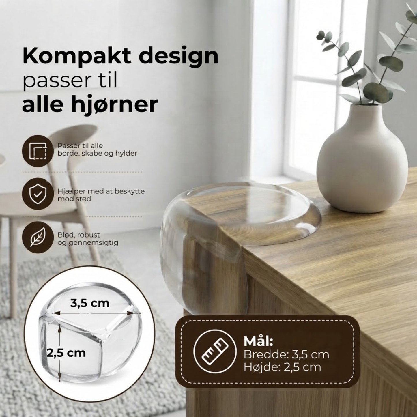 HjørneSafe™ - Beskyt dit barn mod skarpe hjørner — usynligt og sikkert!
