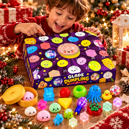 JuleSquish™ - 24 dage med bløde og søde squish-overraskelser til børn!